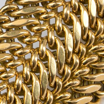 ARMLÄNK, 18k guld. Vikt ca 72 g.