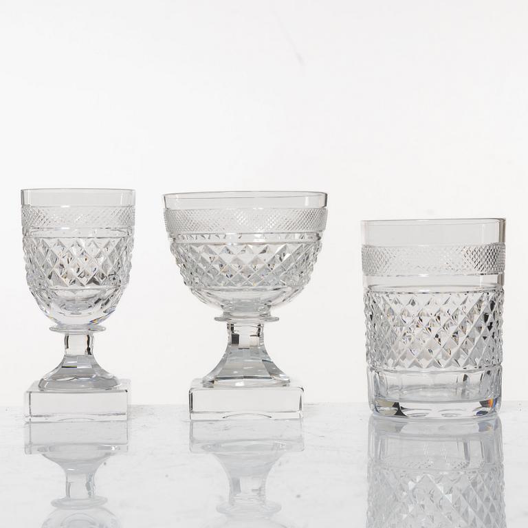 Elis Bergh, glasservis, 74 delar, "Kent", Kosta.