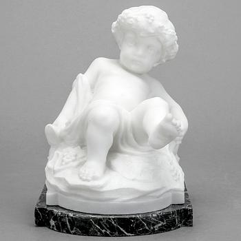 SKULPTUR, alabaster, 1800/1900-tal.