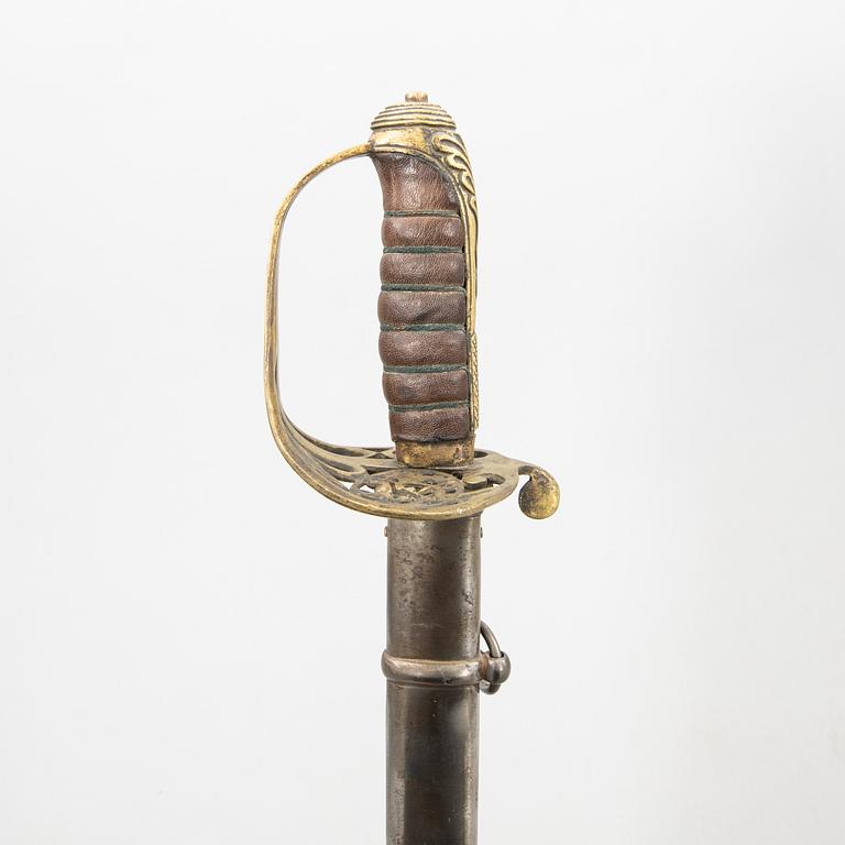 A British infantry officer's sabre 1822 pattern, with scabbard.