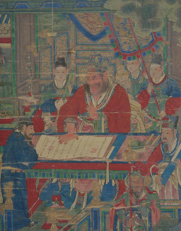 A large painting by anonymous artist, Qing dynasty, 18/19th century.