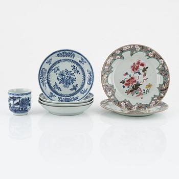 Company porcelain, 7 pieces, China, 18th century.