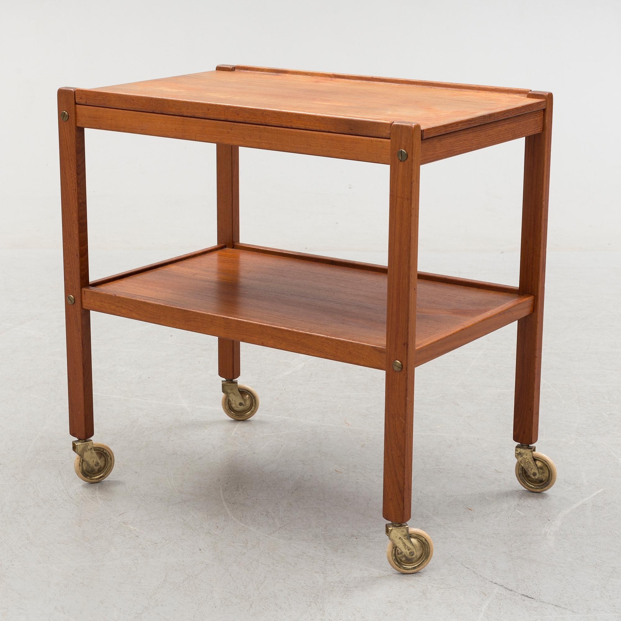 A swedish teak serving trolley, Erik Gustafsson, Brittatorp, mid 20th century.