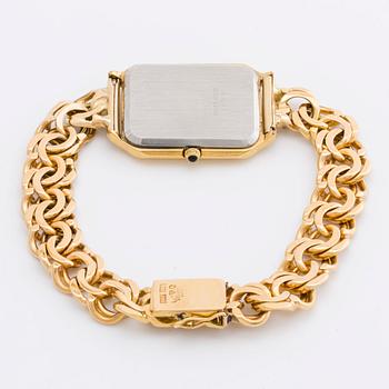 ARMBANDSUR BUCHERER 18K guld och stål, 26 x 30 mm, 956526, quartz, m 18K bismarck-länk monterad senare.