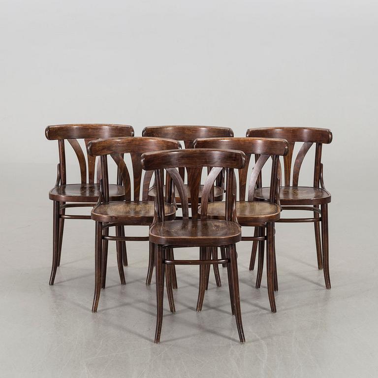 A SET OF 6 THONET STYLE CHAIRS, second half of 20th century.