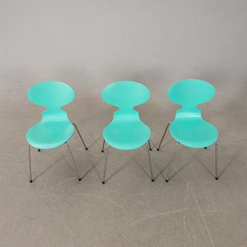 Arne Jacobsen,  stolar 8 st, "Myran", Fritz Hansen, 1993.
