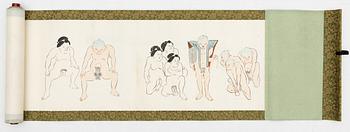 A Japanese Shunga Kakiemono, 20th Century.