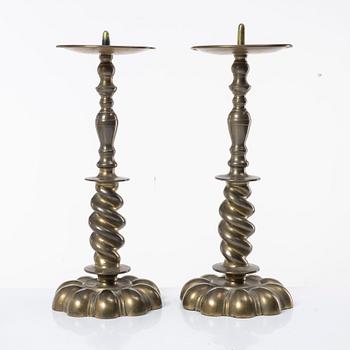 Candelabra a pair, Baroque style, first half of the 20th century.