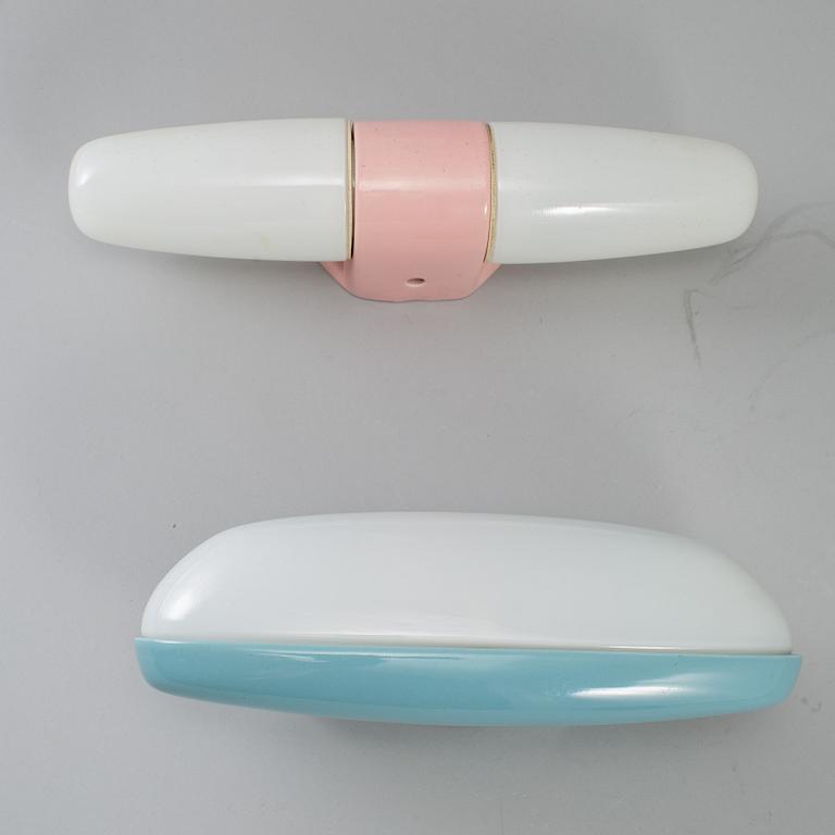 WILHELM WAGENFELD, two wall lamps for Lindner, Bamberg, 1950-60's.