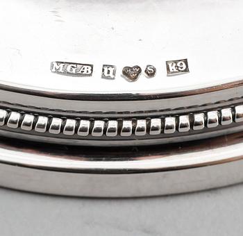 LJUSSTAKAR, 1 par, silver, MGAB, Uppsala 1960-tal.