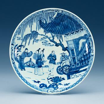 1798. A blue and white dish, Qing dynasty, Kangxi (1662-1722).