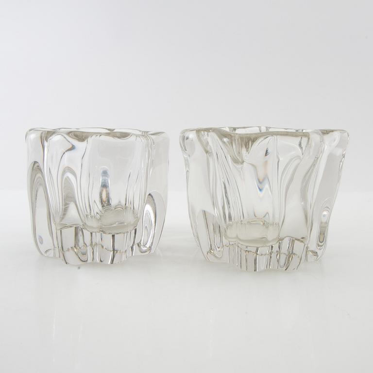 Tapio Wirkkala, vases 2 pcs "Kalvolan kanto" (Stump), signed Iittala.