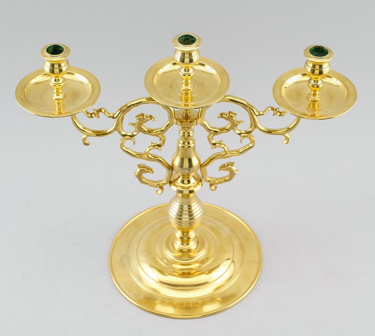 KANDELABER, mässing, No 7, Gusums Bruk.