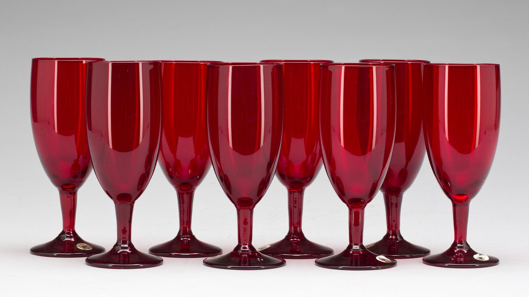 CHAMPAGNEGLAS, 8 st, glas. Monica Bratt, Reijmyre.