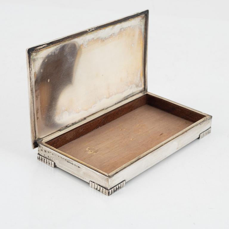 A silver cigarette case, TESI, Gothenburg, 1952.