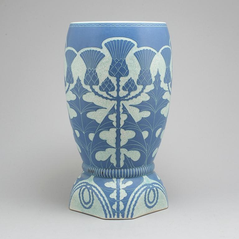 JOSEF EKBERG, a 'Sgrafitto' stoneware vase from Gustafsberg, signed and dated 1917.