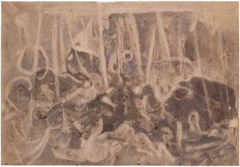 CO Hultén, mixed media on paper, signed and  executed 1946.