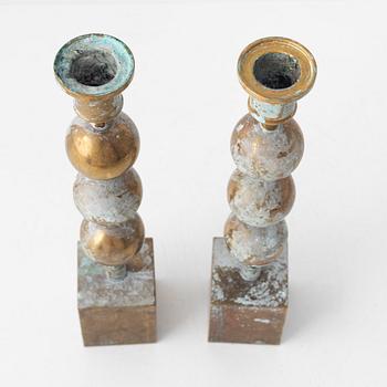 Sigurd Persson, ljusstakar, ett par, "Tre kulor", Firma Svenskt Tenn.