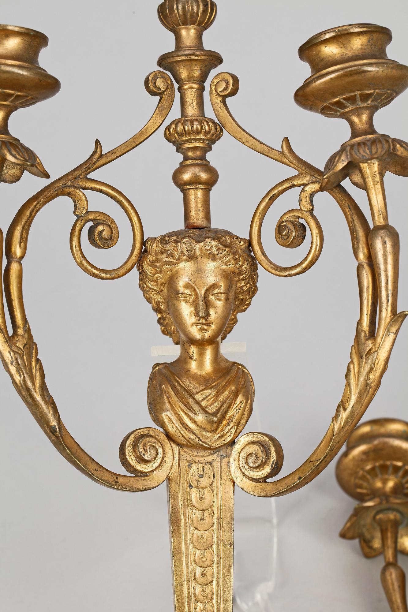 APPLIQUER, ett par, Louis XVI-stil, 1800-talets slut.