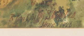 Sir Robert Ponsonby Staples, watercolour, signed and dated-26.