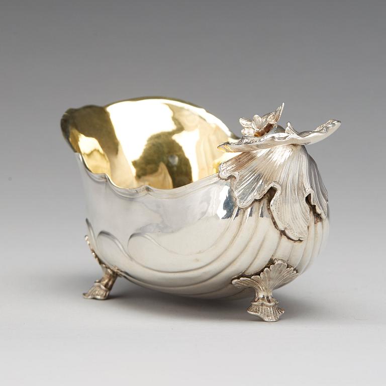 A Swedish Rococo parcel-gilt silver sauce-boat, mark of Niclas Warneck, Karlstad 1765.