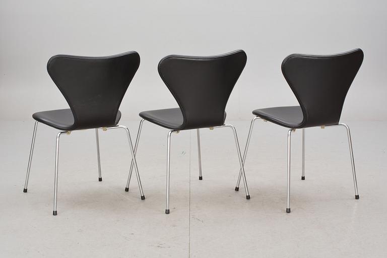 STOLAR, 6 st, "Sjuan", Arne Jacobsen för Fritz Hansen.