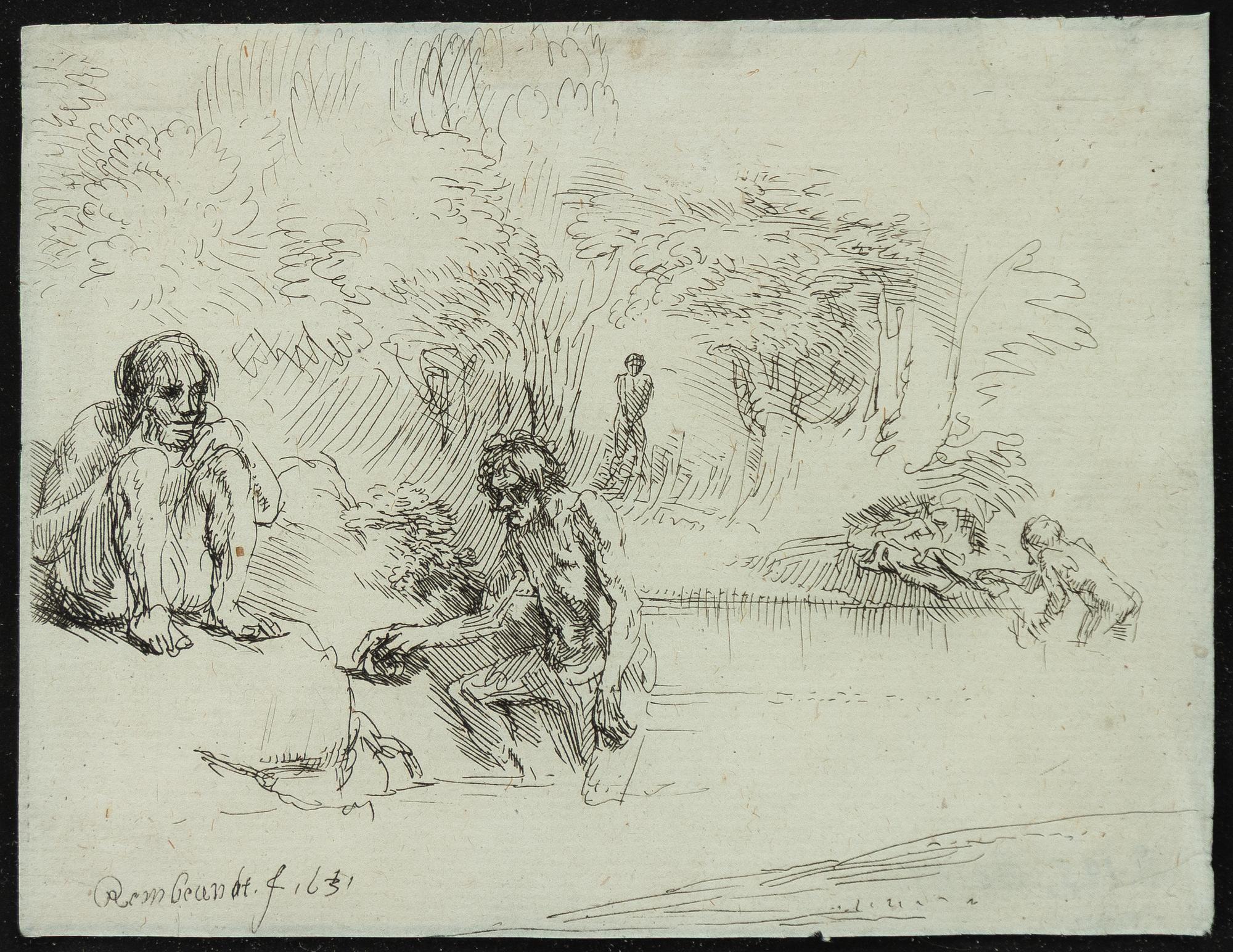 Rembrandt Harmensz van Rijn, "The Bathers".
