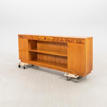 Sven Ekholm & Erik Mattson bookcase Lammhults Chair & Furniture Factory/Mjölby Inlay 1940s Swedish Modern.