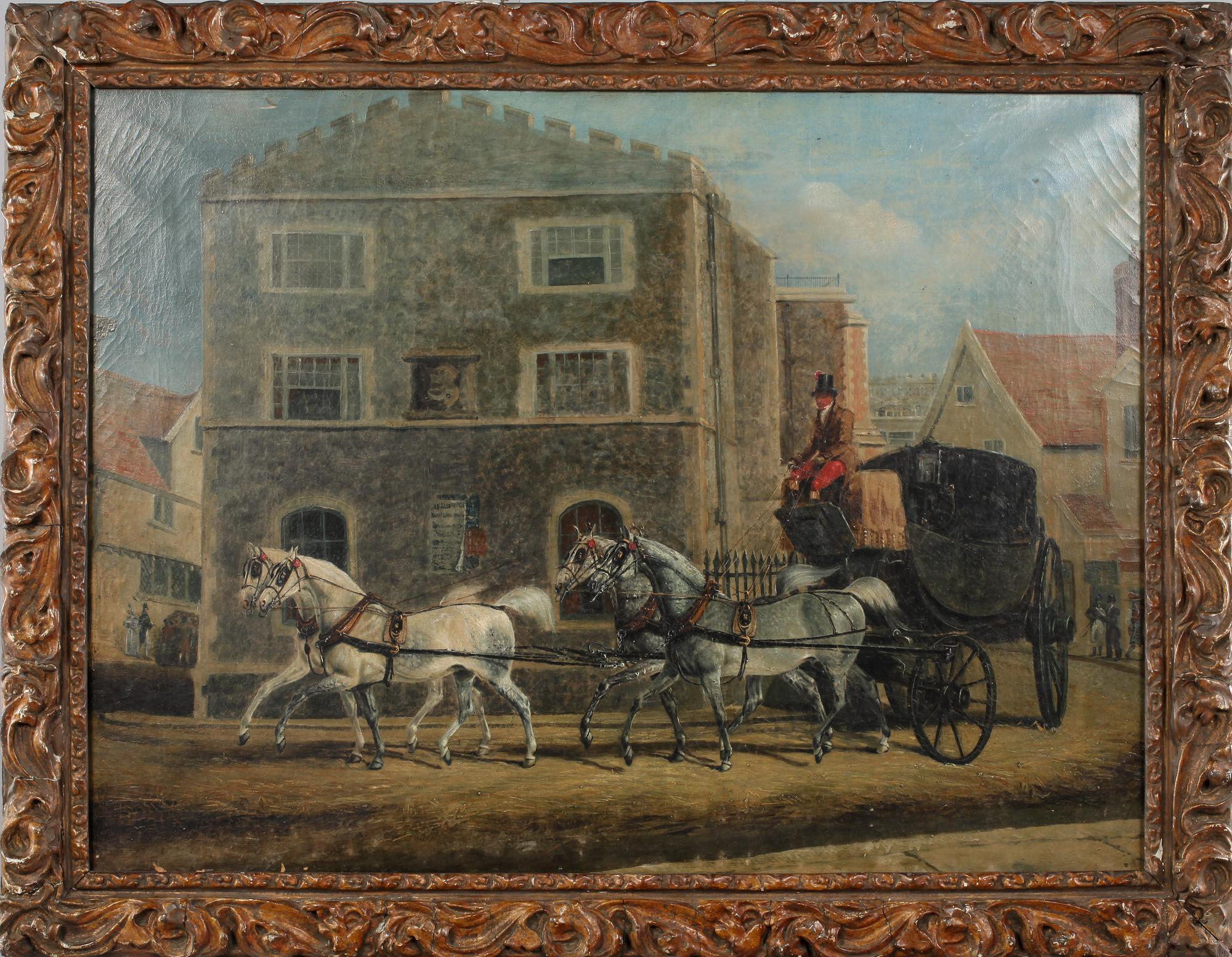 OKÄND KONSTNÄR, olja på duk, troligen England, 1800-tal.