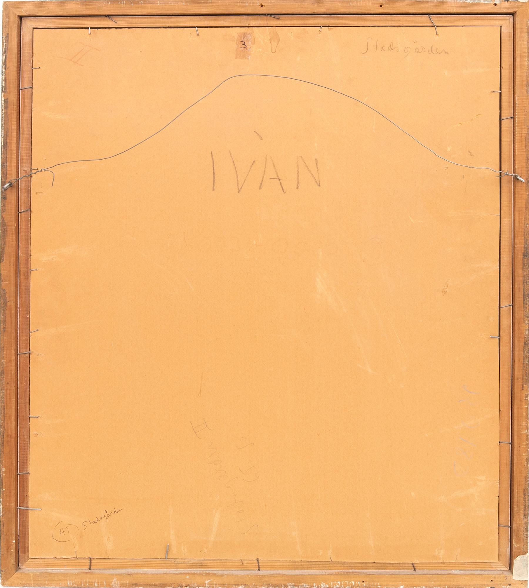 Iván Grünewald, blandteknik signerad a tergo.