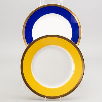 KARIN BJÖRQUIST, tallrikar, 18 stycken, "Nobelservisen", benporslin, Rörstrand, 2000-tal.