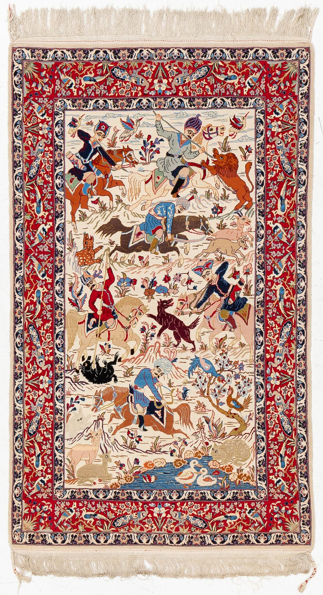 A semi-antique Isfahan rug, central Persia, c. 171 x 100 cm.
