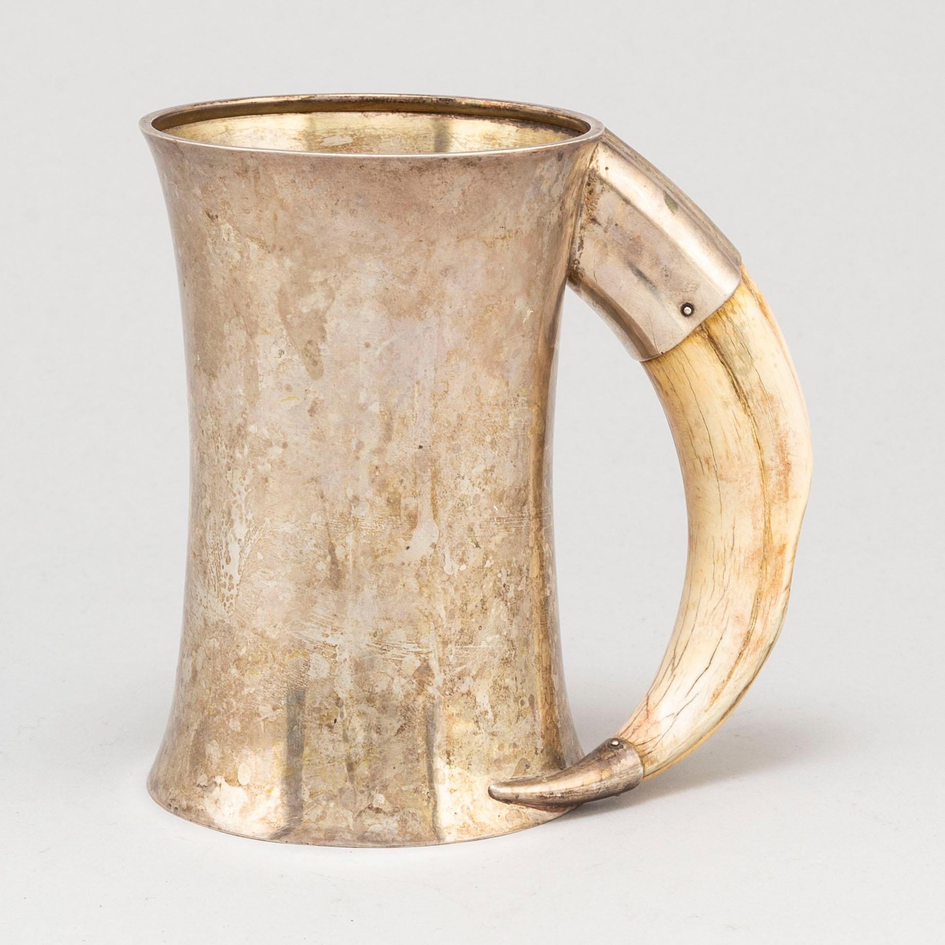A silver jug made by Axel Bergman, Stockholm in 1904.