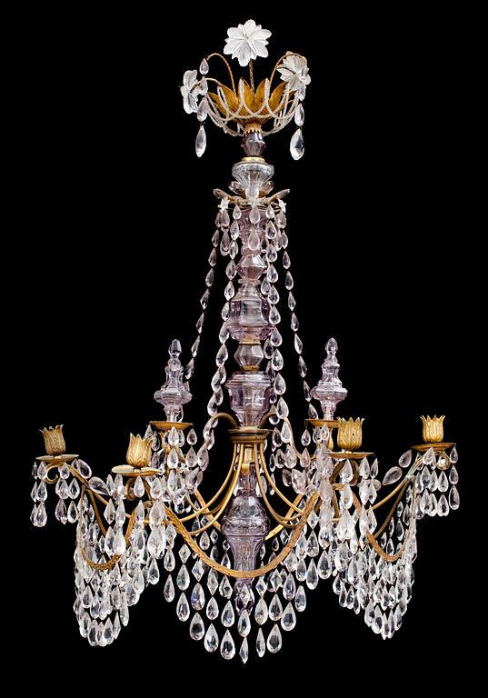 A Russian 19th century six-light chandelier.