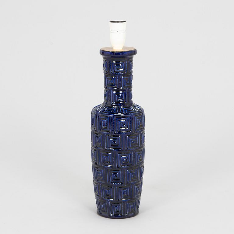 Holger Granbäck, bordslampa och skål, keramik, Savitorppa 1960-tal.