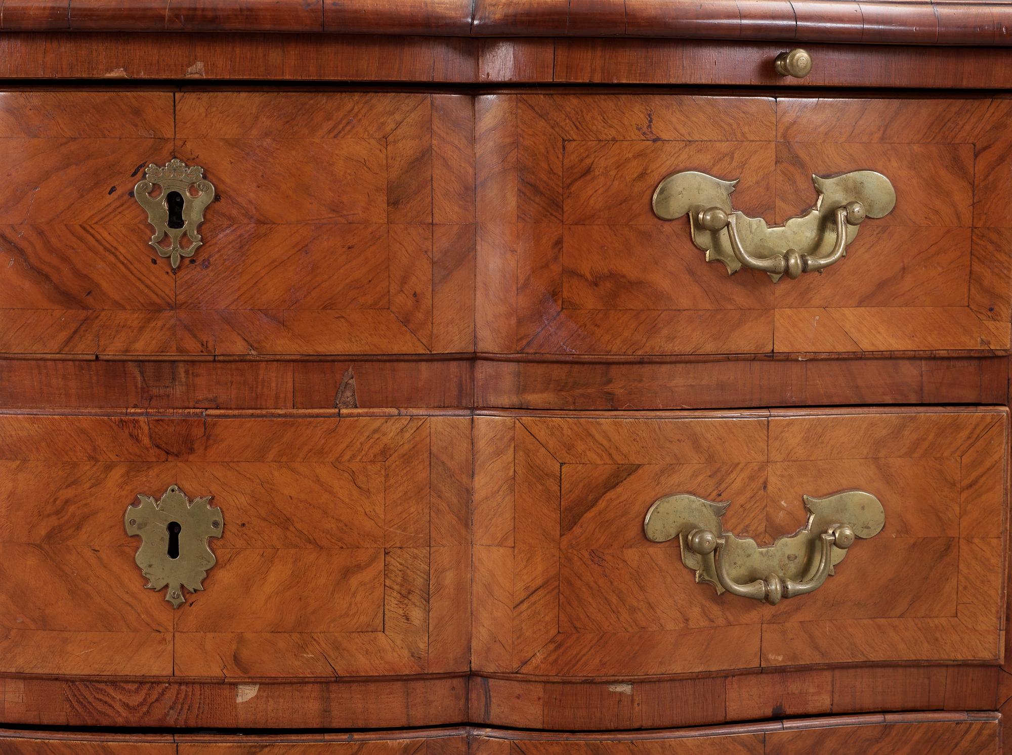 A Swedish late Baroque 18th Century commode, by J H Fürloh.