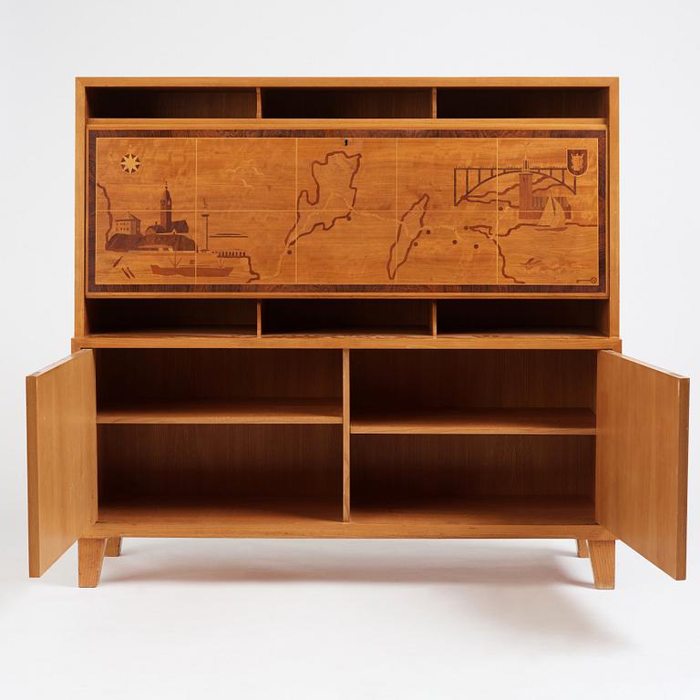 Otto Schulz, a bar cabinet, 'Göta kanal', Boet, Gothenburg, 1940s.