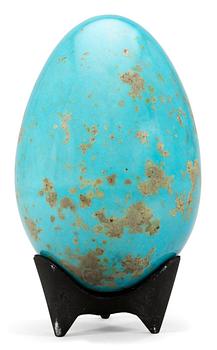 A Hans Hedberg faience egg, Biot, France.