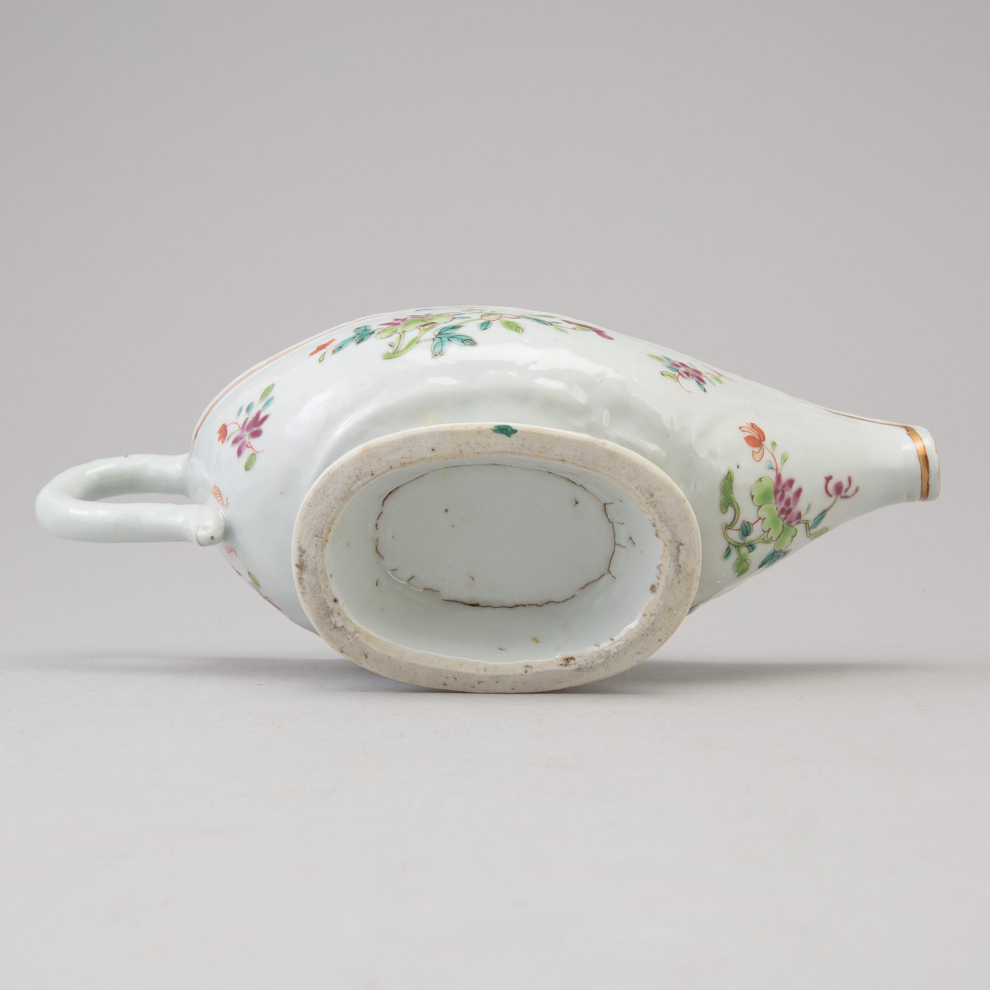 SÅSSNIPA, kompaniporslin. Qingdynastin, Qianlong (1736-95).