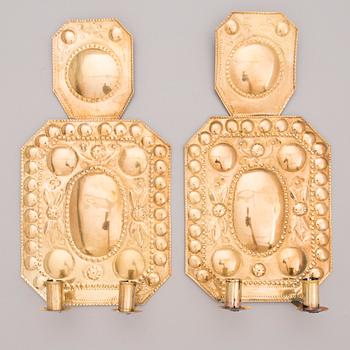 A PAIR OF WALL SCONCES, Baroque style late 19th century.