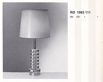 Carl Fagerlund, ett par, bordslampor, modell "RD 1983", Orrefors, 1960-70-tal.