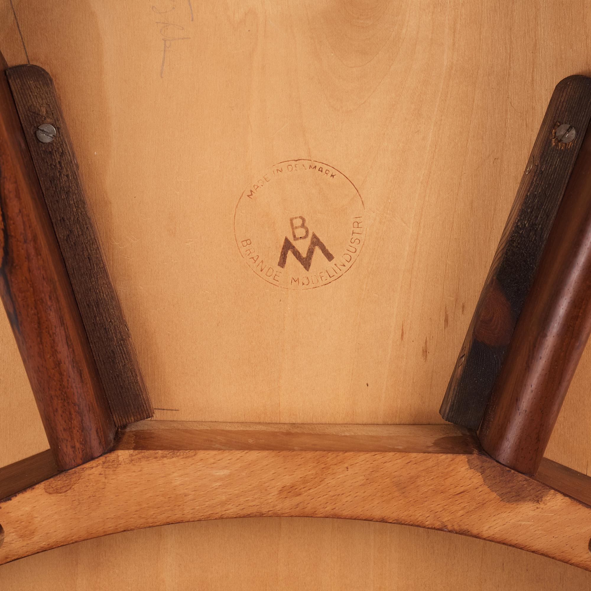 Kurt Østervig, 10 (6+4) rosewood chairs, model “Skagen” no. 27,  Brande Møbelindustri, Denmark 1950-60's.