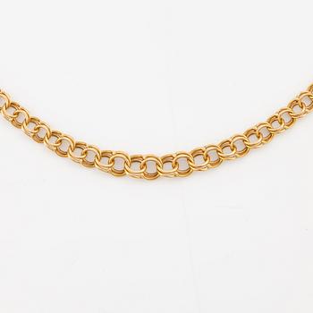 Necklace, 18k gold, Bismarck link.