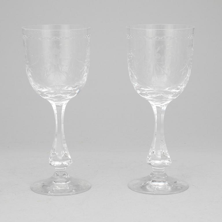 RÖDVINSGLAS, 10 st, "Mac Guirlang", Fritz Kallenberg, Boda.