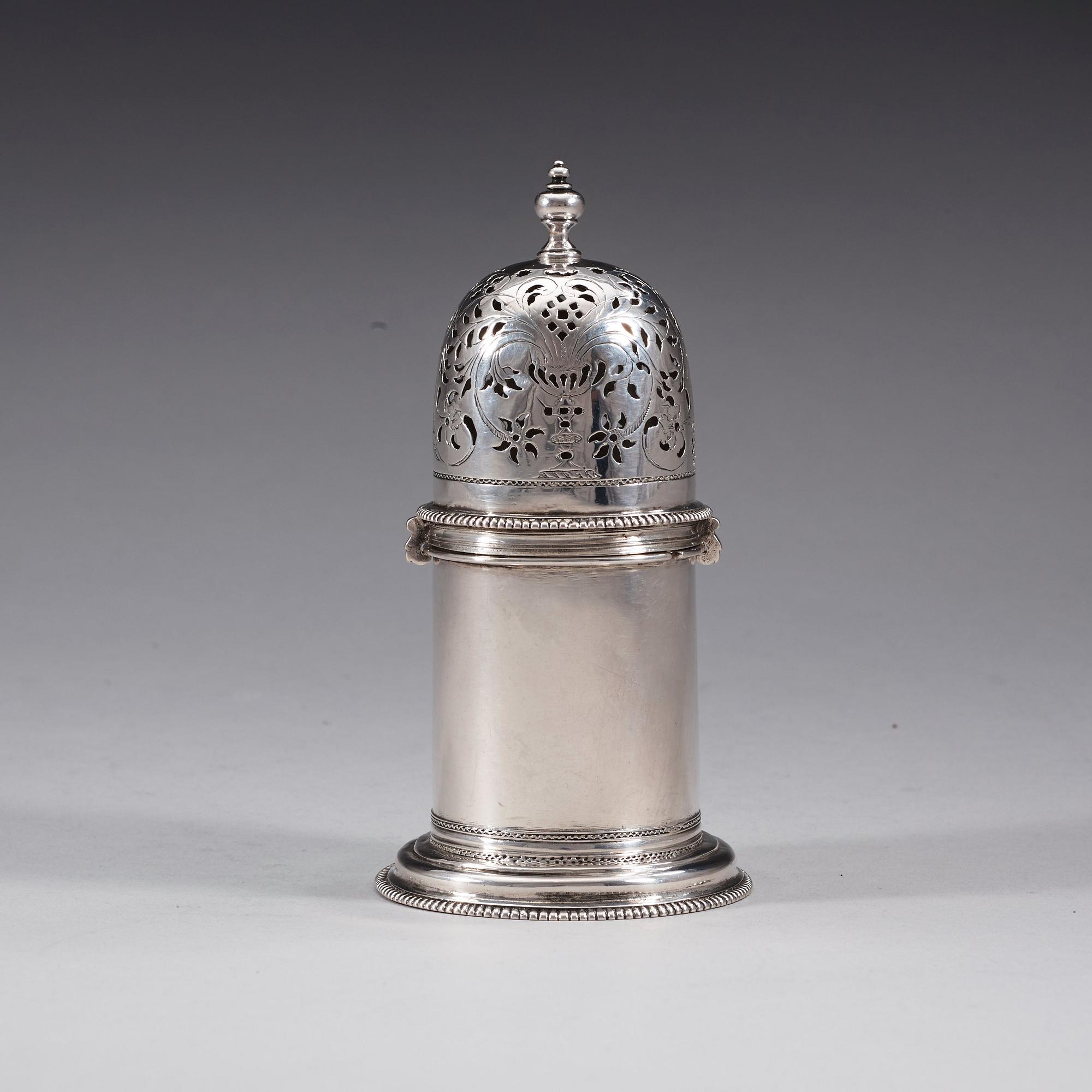 A Swedish sugar-caster, marks of Abraham Wirgman, Göteborg 1711.