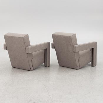 Gerrit Rietveld, a pair of "Utrecht" armchairs, Cassina, 21st century.