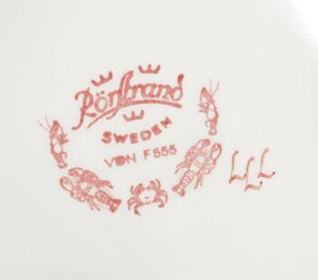 KRÄFTSERVIS, 7 delar, flintgods, Alf Wallander, Rörstrand, 1900-talets första hälft.