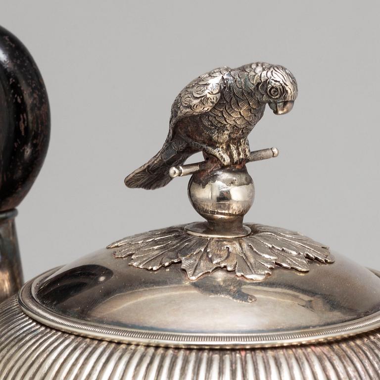 JOHAN CARLSSON, kaffekanna, silver, empire, Norrköping, 1822.