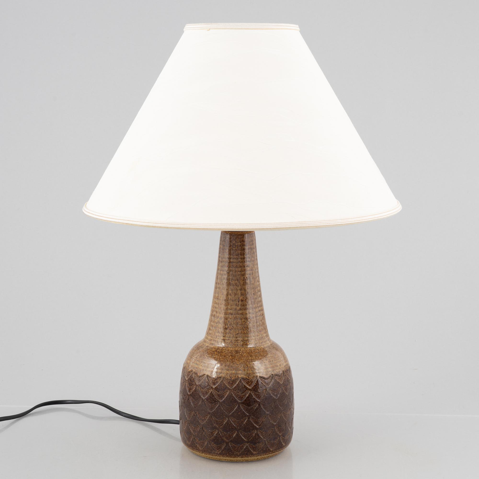 Bordslampa, stengods, Søholm Stentøj, Danmark, 1960/70-tal.