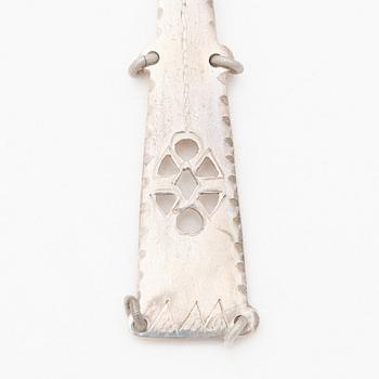 A set of twelve parcel gilt silver spoons, mark of Nya Guldsmedsaffären Göte Persson, Vilhelmina, Sweden 1946.